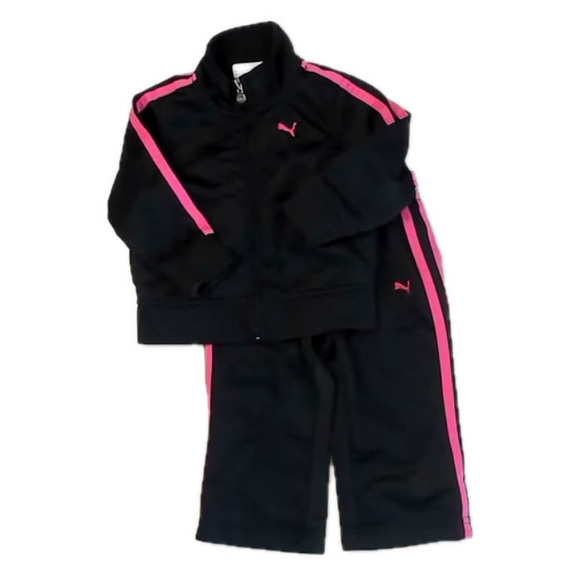 Adidas Other - Adidas Girls Black | Pink Track Suit size: 12 Months